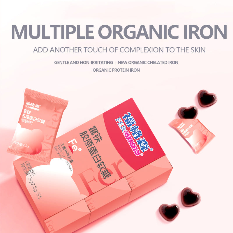 ‌Iron-Rich Collagen Gummies (Strawberry Flavor)